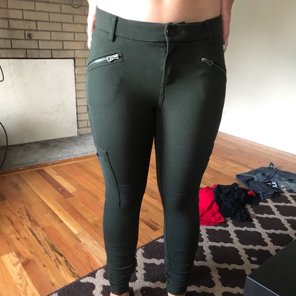 Olive green jeggings
